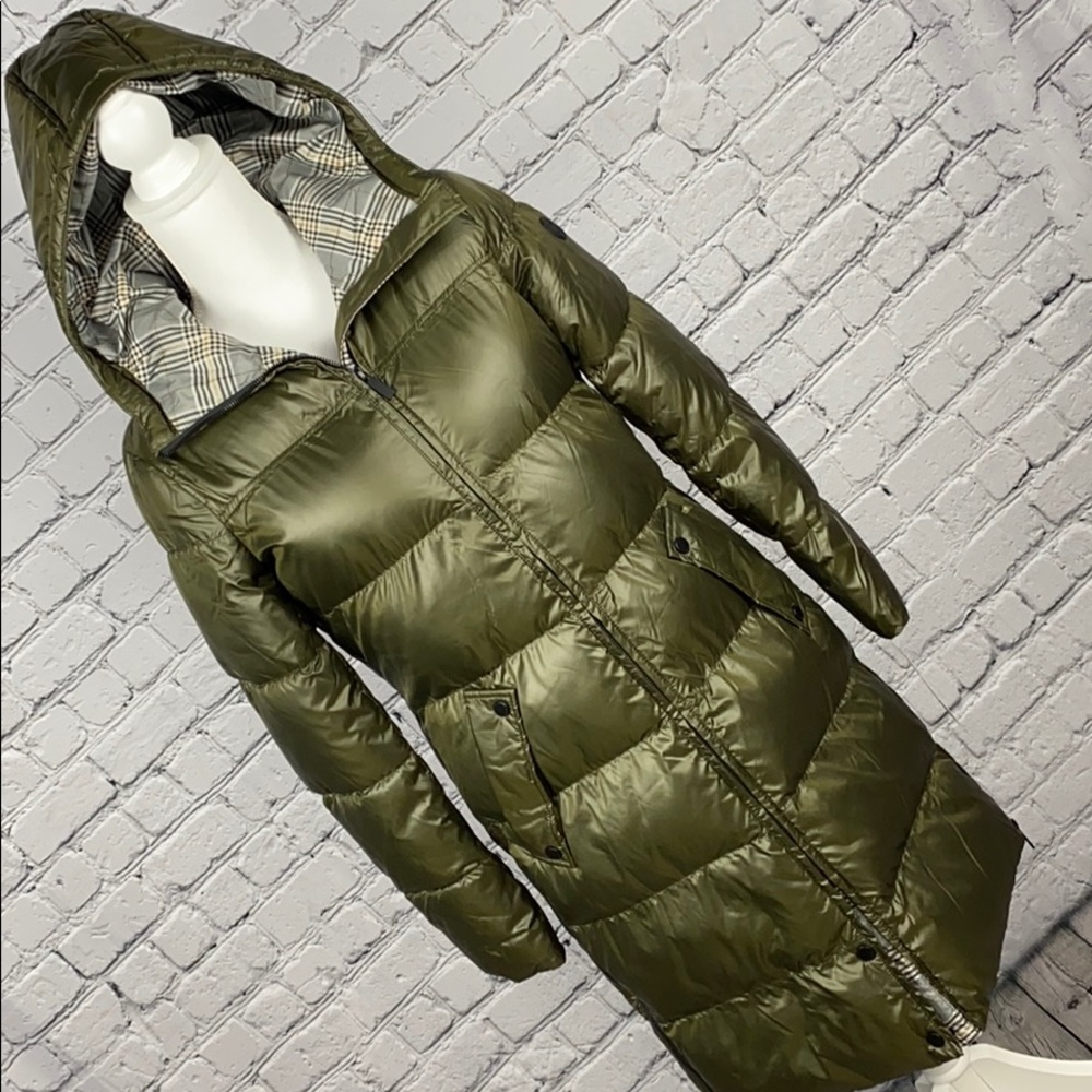 NWT French Connection olive green puffer coat